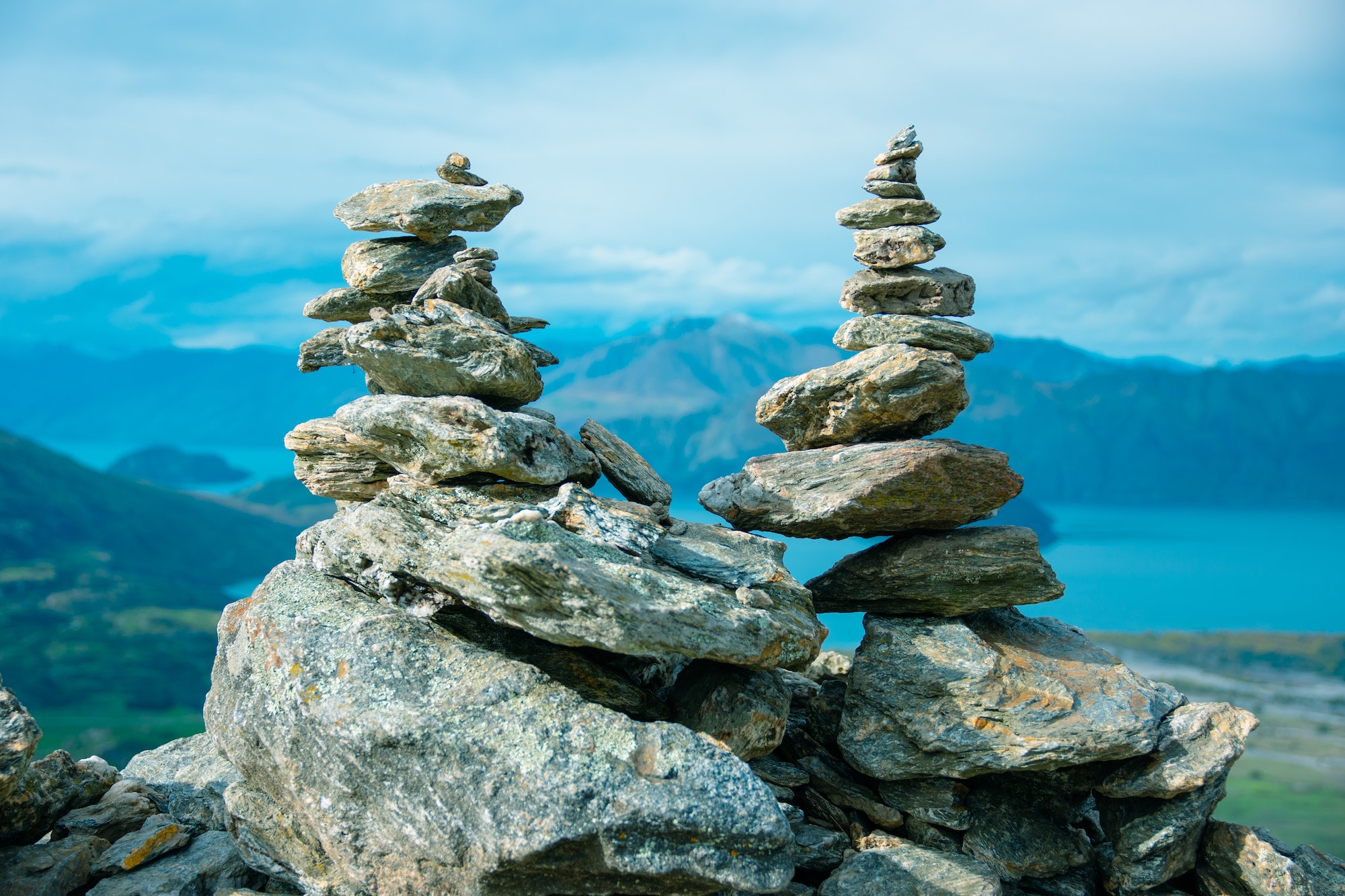 Stack of rocks nature outdoors mountains